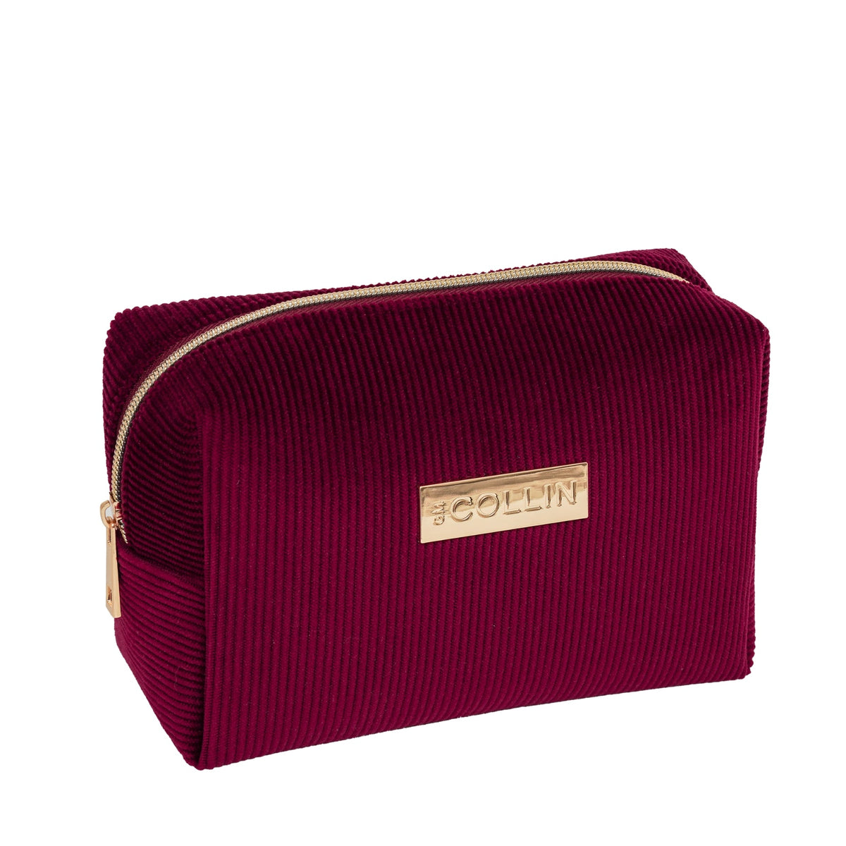 Pochette Rouge Velours Côtelé GM Collin